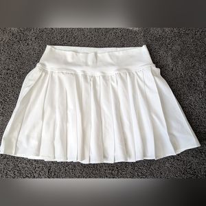 Offline by Aerie Nylon Pleated Tennis Skirt (White) Size M